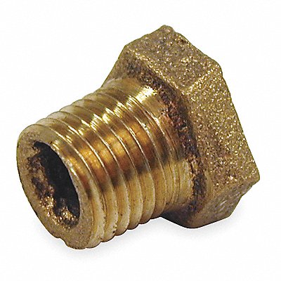 GRAINGER 1VFV3 Hex Bushing Red Brass 1/4 x 1/8 in