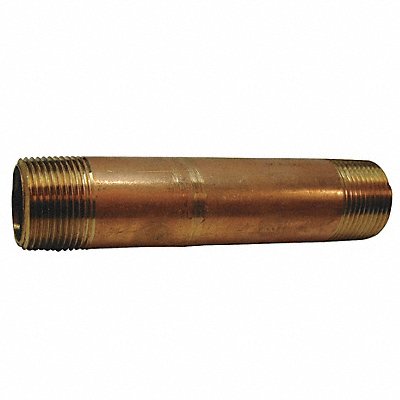 GRAINGER 465050 Nipple Red Brass 1 x 5 In Threaded