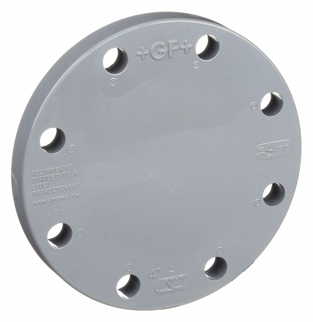 GRAINGER 9853060 Blind Flange 6 in Schedule 80 Grey