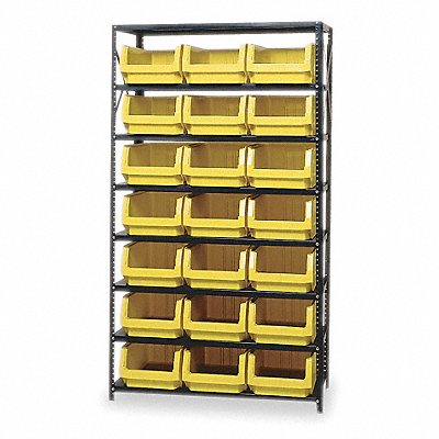 QUANTUM STORAGE SYSTEMS MSU532YL E1529 Bin Shelving 18inx75inx42in Yellow