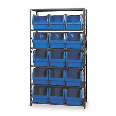 QUANTUM STORAGE SYSTEMS MSU533BL E1530 Bin Shelving 18inx75inx42in Blue