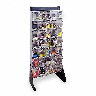 QUANTUM STORAGE SYSTEMS QFS148305GY Single Sided Tip-Out Stand PwdrCtd 52 in