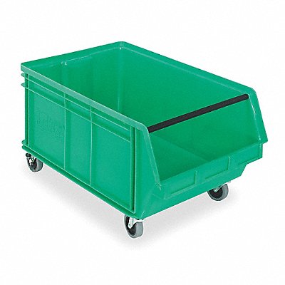 QUANTUM STORAGE SYSTEMS QMS843MOBGN D5569 Mobile Bin Green Polypropylene 14 7/8 in