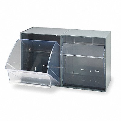 QUANTUM STORAGE SYSTEMS QTB302GY Tip-Out Bin Grey Unfinished 13 7/8 in