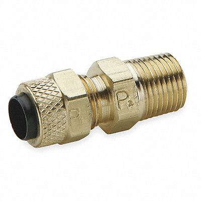 PARKER 68P86 Connector Brass CompxM 1/2Inx3/8In PK10