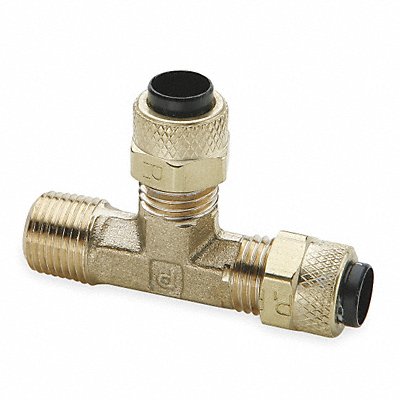 PARKER 171P42 Run Tee Brass CompxM 1/4Inx1/8In PK10