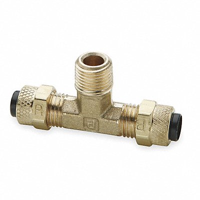 PARKER 172P64 Branch Tee Brass CompxM 3/8Inx1/4In PK10