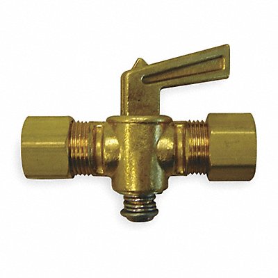 HANSEN A6774 Ground Plug Valve 5/16 In 30 PSI Brass