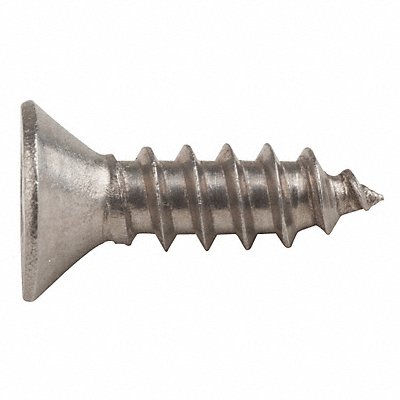 GRAINGER U516800110037 Sheet Metal Screw Screw Size #4 18-8SS 3/8 L PK100