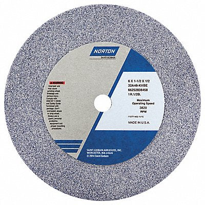 NORTON 66252838458 Straight Cup Wheel 6 Diax1.5 Tx1/2AH PK5