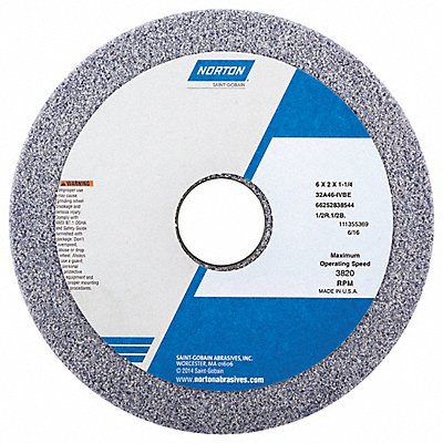 NORTON 66252838544 Straight Cup Wheel 6 Diax2 Tx1.25 AH PK5