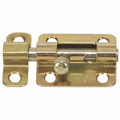 GRAINGER 1VZX2 Barrel Slide Bolt Yellow Zinc 2-1/2 In L