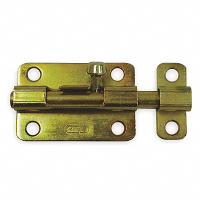 GRAINGER 1VZX6 Barrel Slide Bolt Yellow Zinc 3 in L
