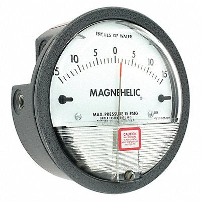 DWYER 2330 Pressure Gauge 15 In to 0 to 15 In H2O
