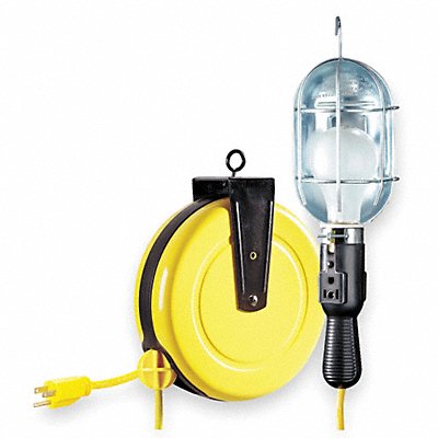 LUMAPRO 1W943 Cord Reel w/Lamp Incan 25ft 16AWG 120VAC
