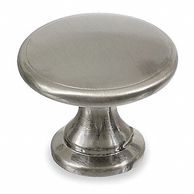 GRAINGER 1WAJ5 Round Cabinet Knob Zinc DieCast 1 3/4 L