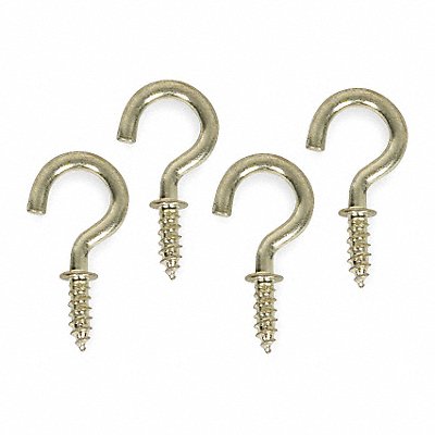 GRAINGER 1WBH3 Single Point Hook Brass 1/2 L PK20