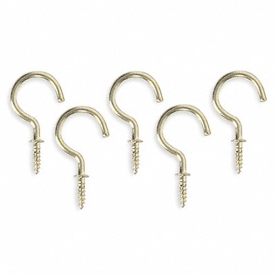 GRAINGER 1WBJ3 Single Point Hook Brass 7/8 L PK20