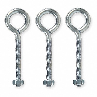 GRAINGER 1WBR1 Routing Eye Bolt Shank D 1/4 in PK20