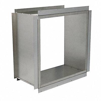 DAYTON 16D548 Wall Collar 8In Bl Galvanised Steel 12 1/4In