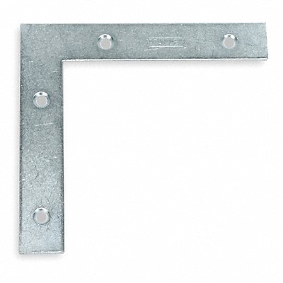 GRAINGER 1WDK9 Flat Corner Brace Steel 7/8 In W