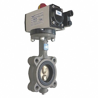 MILWAUKEE VALVE GLD33ED212 Butterfly Valve Double Acting Iron 2-1/2 In