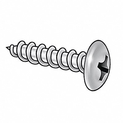 GRAINGER U516620190125 Sheet Metal Screw ScrwSz#10 18-8SS 1.25 L PK100