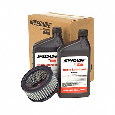 SPEEDAIRE 1WF46 Air Compr Maint Kit 2 qt Oil Air Filter