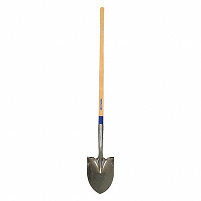 WESTWARD 1WG31 Round Point Shovel 48 In.Handle 14 ga.