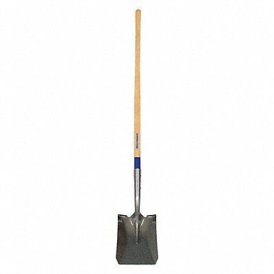 WESTWARD 1WG32 Square Point Shovel 48 In.Handle 14 ga.