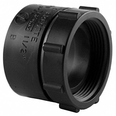 GRAINGER 1WJN6 Adaptor 1 1/2 in Socket x FNPT Black