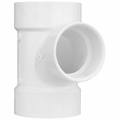 GRAINGER 1WJR2 Sanitary Reducing Tee PVC 4 x 4 x 3 in