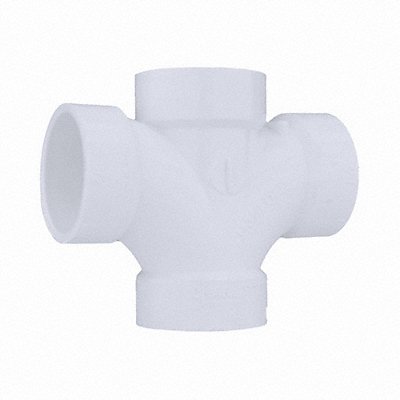 GRAINGER 1WJR7 Double Sanitary Tee Schedule 40 1 1/2 in