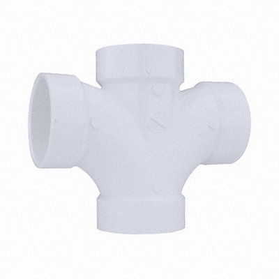 GRAINGER 1WJR9 Double Sanitary Tee Schedule 40 2 in