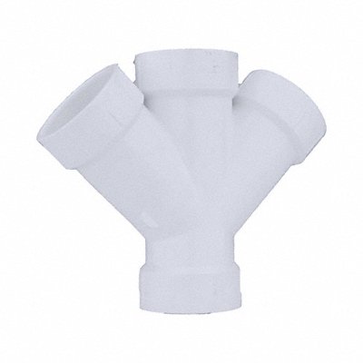 GRAINGER 1WJW1 Double Wye Schedule 40 1 1/2 in PVC