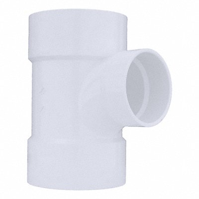 GRAINGER 1WKV3 Sanitary Reducing Tee PVC 6 x 6 x 4 in