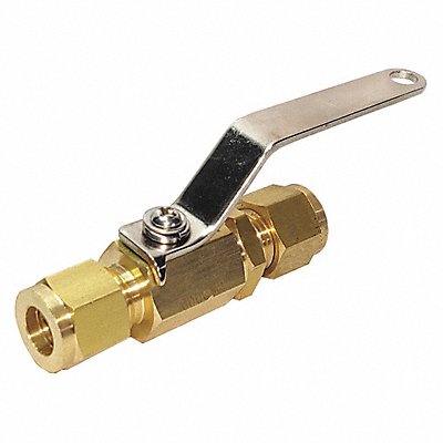 GRAINGER GBVLM18Y Manual 2-Way Ball Valve Comp Brass