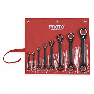 PROTO JSBV8S Box End Wrench Set Blk Chrome Standard SAE