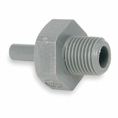 JOHN GUEST PI051222SPK10 Adapter 3/8 Tube OD Grey PK10