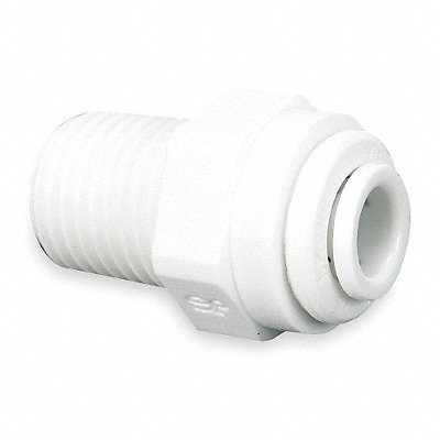 JOHN GUEST CI011222WPK10 Adaptor 3/8 in Tube OD Wh PK10