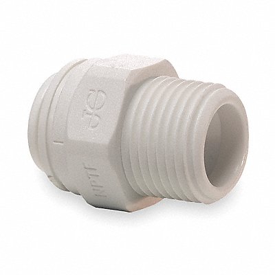 JOHN GUEST PP011624WPK10 Adaptor Tube OD 1/2 in Poly PK10