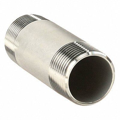 GRAINGER T6BNG12 Nipple 1-1/4 In Thrd Both Ends 8 In 316