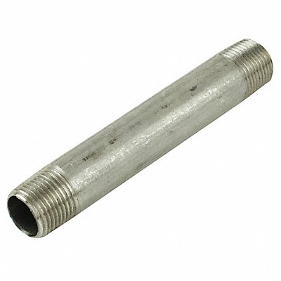 GRAINGER T6BNA13 Nipple 1/8 In Thrd at Both Ends 8 In 316