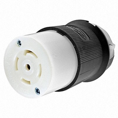 HUBBELL HBL2813 LckCon Strt 30 A Blk White Nyl L21-30R
