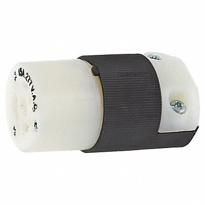 HUBBELL HBL4779C LckCon Strt 15 A Black White Nyl L7-15R