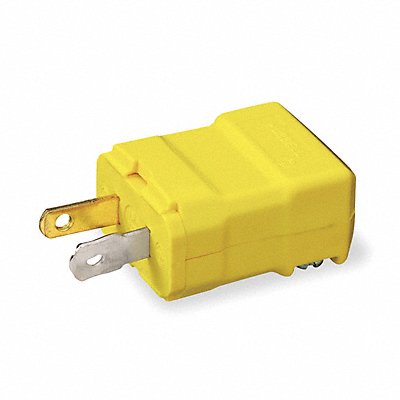 HUBBELL HBL5866VY Straight Blade Plug Yllw 15 A Hng 1-15P