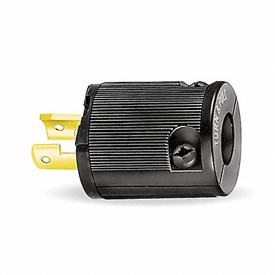 HUBBELL HBL7465V MdgtLckPlg Strt 15 A Black Nylon 2Blds