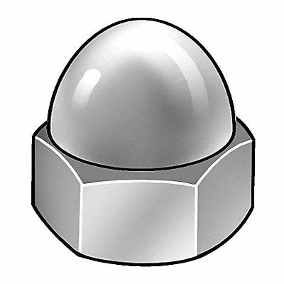 GRAINGER CPB085 Dome Nut Znc Stl #10-32 13/32 50PK