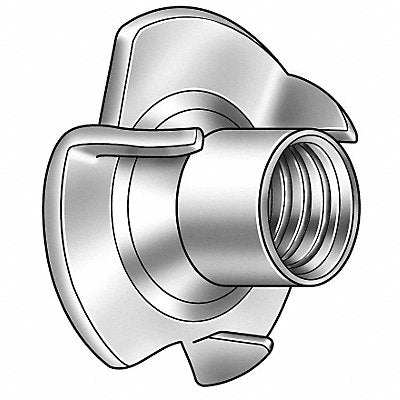 GRAINGER TNUTI0250L100P T-Nut Znc Stl 1/4 -20 3Prong 5/16in 100