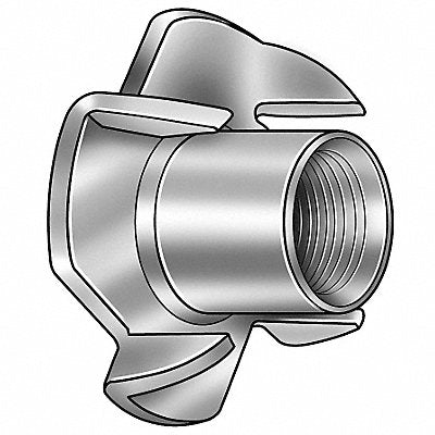 GRAINGER TNUTI02504100P T-Nut Znc Stl 1/4 -20 4Prong 7/16in 100